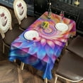 thumbnail image 2 of Colorful Tie Dye Spiral - Floral Pattern Rectangle Tablecloth 60"x120",Waterproof Polyester Rectangle Table Cloth, Wipeable Spillproof Polyester Tablecloth for Dining, Camping, Indoor and Outdoor, 2 of 6