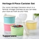 thumbnail image 2 of Juego de recipientes para almacenamiento de alimentos Tupperware Heritage, 8 piezas, 2 of 6