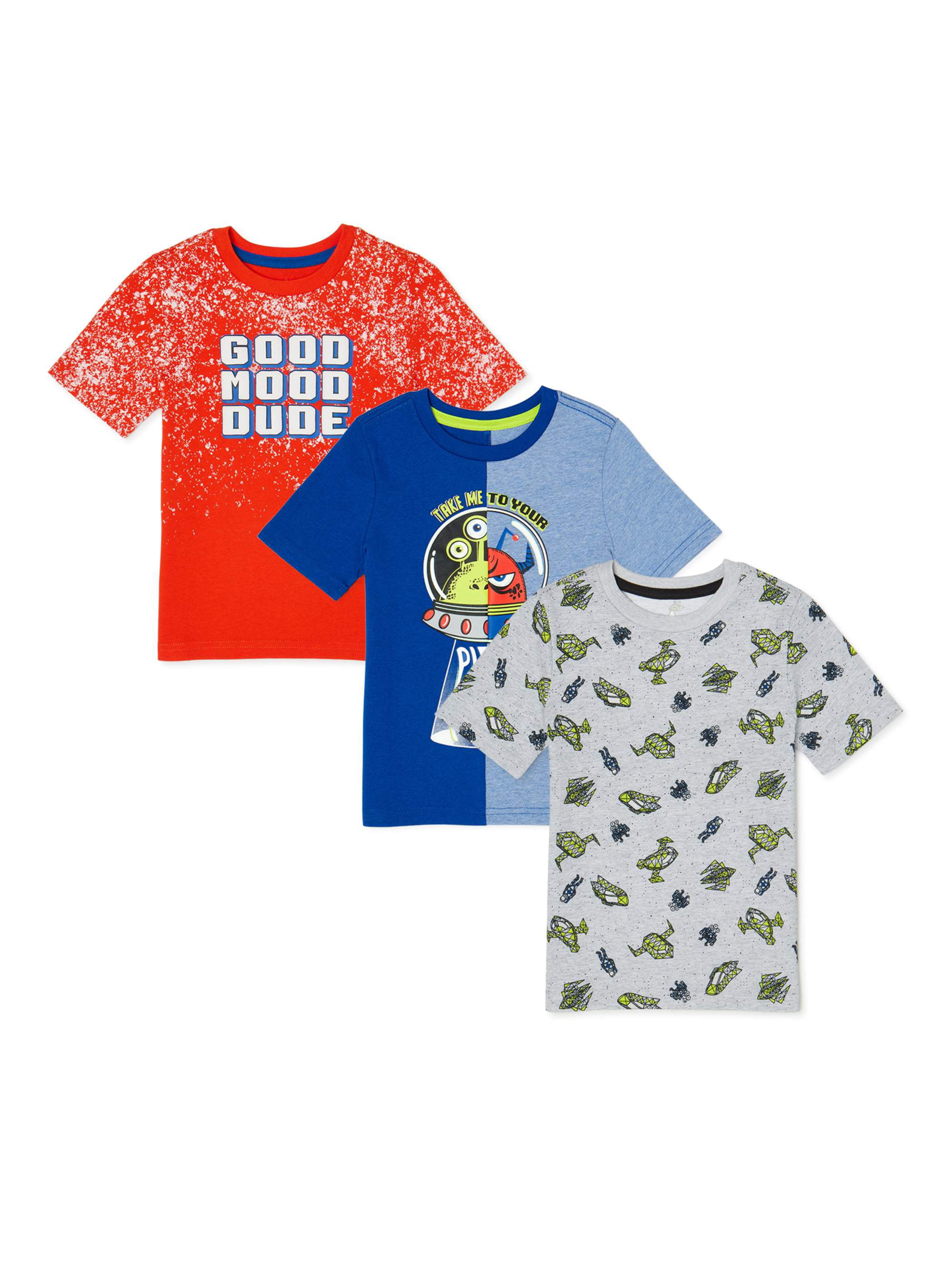 365 Kids From Garanimals Boys Graphic T-Shirt 3 Pack Sizes 4-10 ...