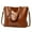 Brown, variant on 8 Colors Fashion Leather Handbag Shoulder Bag Crossbody Bag Travel Shopping Tote Purse Tassel Large With Zipper for Women Christmas Girls Lady 12.6 x 4.72 x 11.42 inches