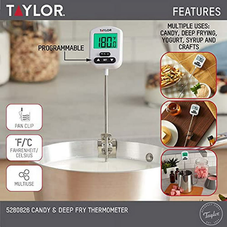 Taylor 9839-15 9 Swivel Head Digital Candy / Deep Fry Probe Thermometer