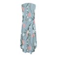 thumbnail image 5 of Gibobby Vestidos para Mujer Casuales Vestido casual sin mangas clásico C con bolsillos para mujer Moda versátil para el día a día(Azul claro,CH), 5 of 5