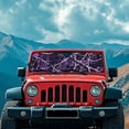 thumbnail image 3 of HUIACONG Windshield Sunshade for 2007-2023 Wrangler Rubicon Sahara TJ JK JKU 2 & 4 Door Car Sun Shade Sun Visor Protector Blocks UV Rays and Keep Vehicle Cool (Purple Camo Hunting), 3 of 6
