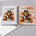 thumbnail image 4 of Hello Fall Collie Scarf Welcome Autumn with Leaves Pumpkins Spiral Bound Journal Collie Dog Lover Gifts Idea 5x7in Spiral Notebook - 00011, 4 of 5
