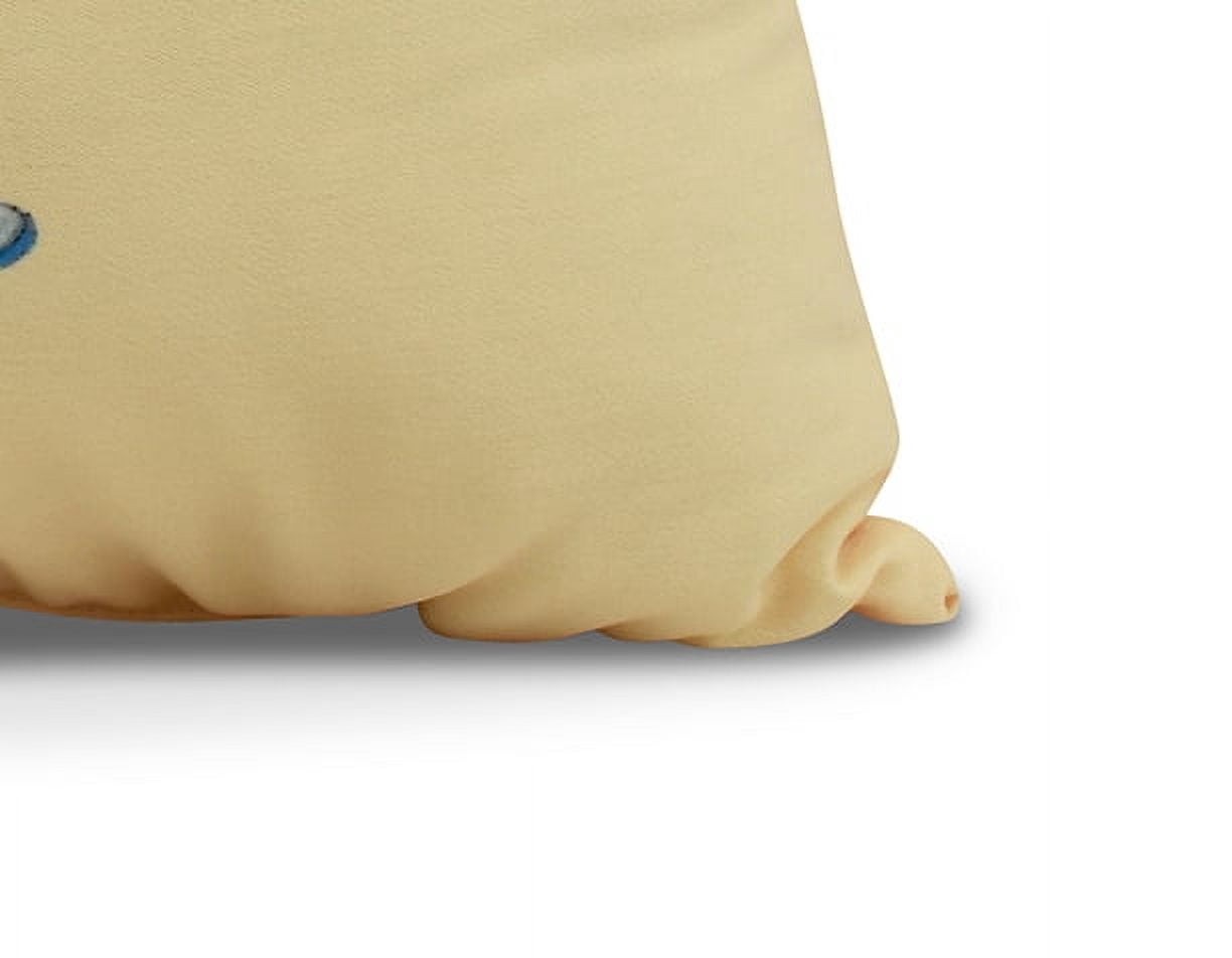 Simply Daisy, 18 x 18 inch, Margarita Plain Geometric Print Pillow, Yellow