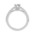 thumbnail image 2 of Empire Jewelry 2 Ct Round Cut Moissanite Ring - 14K White Gold Plated Solitaire with Accents Engagement Ring for Women - Stylish Jewelry Gift for Her, 2 of 3
