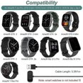 thumbnail image 5 of Charger Cable For Amazfit Gts 2, Gts 2 Mini, Gts 2e, Gtr 2, Gtr 2e, Gts 4 Mini, T-rex Pro, Bip 3, Bip U, Usb Charging Cable Dock Cord 3.3ft Smartwatch, 5 of 5