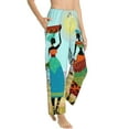 thumbnail image 2 of Uemuo African Women Pattern Women's Wide Leg Palazzo Lounge Pants with Pockets Light Weight Loose Comfy Casual Pajama Pants-X-Large, 2 of 9