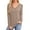 Khaki, variant on JYLFC Long Sleeve Sweatshirts for Women V Neck Tunic Tops Lightweight, Black XL