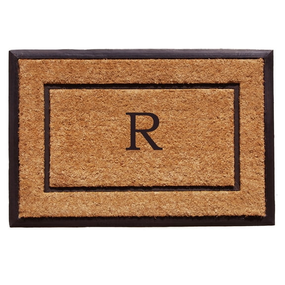 The General Monogram Doormat, 18" x 30", Letter R