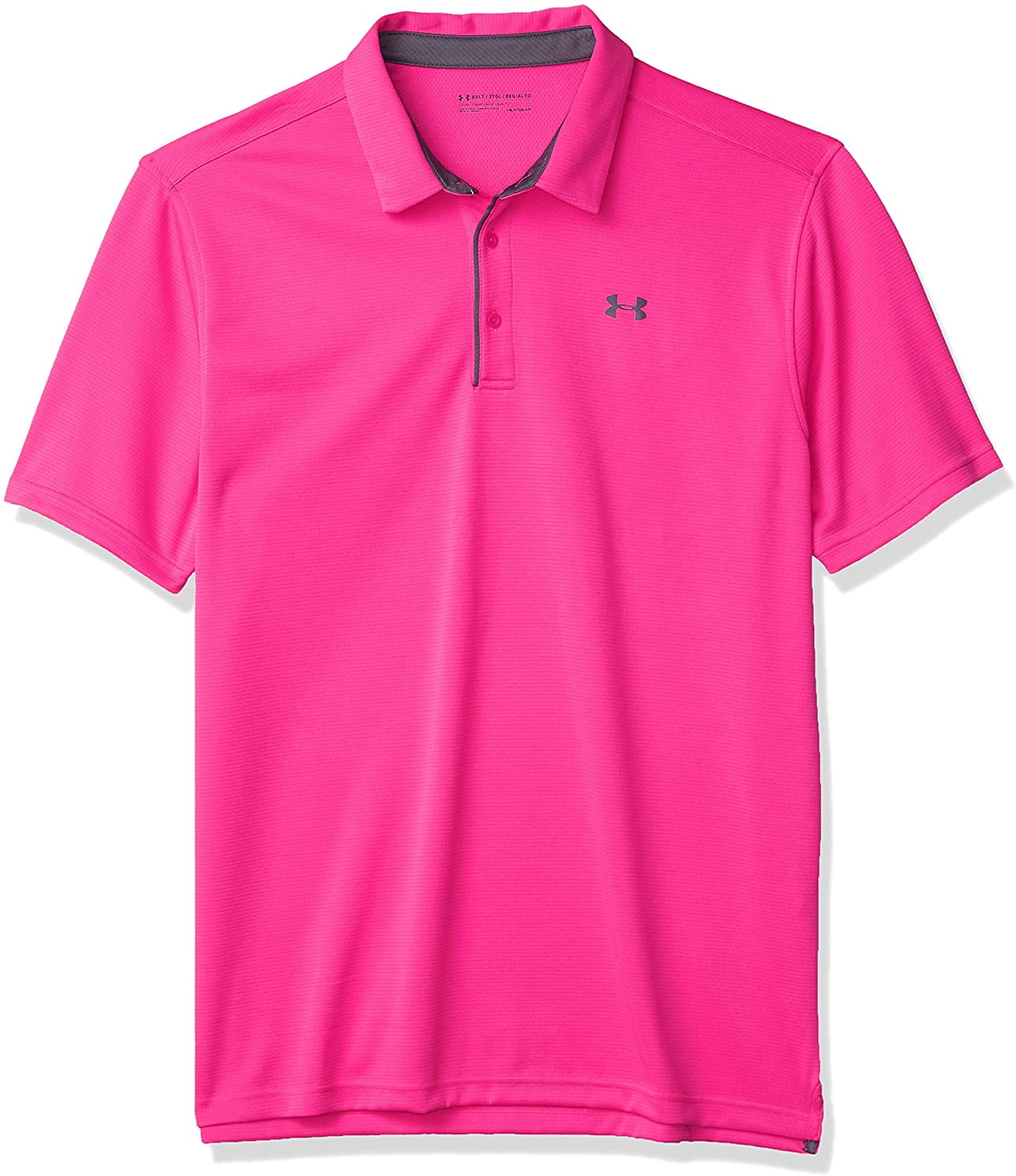 Under Armour Mens Tech Golf Polo Pink