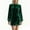 Green, variant on Women's Mock Neck Velvet Mini Dress Casual Long Sleeve Short Dress Elegant Velour Cocktail Club Party Dresses Pink S