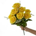 thumbnail image 6 of (2 pack) Mainstays 17.5 inch Artificial Flower Rose Bush, Yellow Color. Indoor Use., 6 of 9