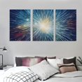 thumbnail image 3 of Nawypu  Starburst Canvas Wall Decor by Artist Studio Arts for Living Room, Bedroom, Bathroom, Kitchen, Office, Bar, Dining & Guest Room - Ready to Hang - 12''x16''X3 Panels, 3 of 4