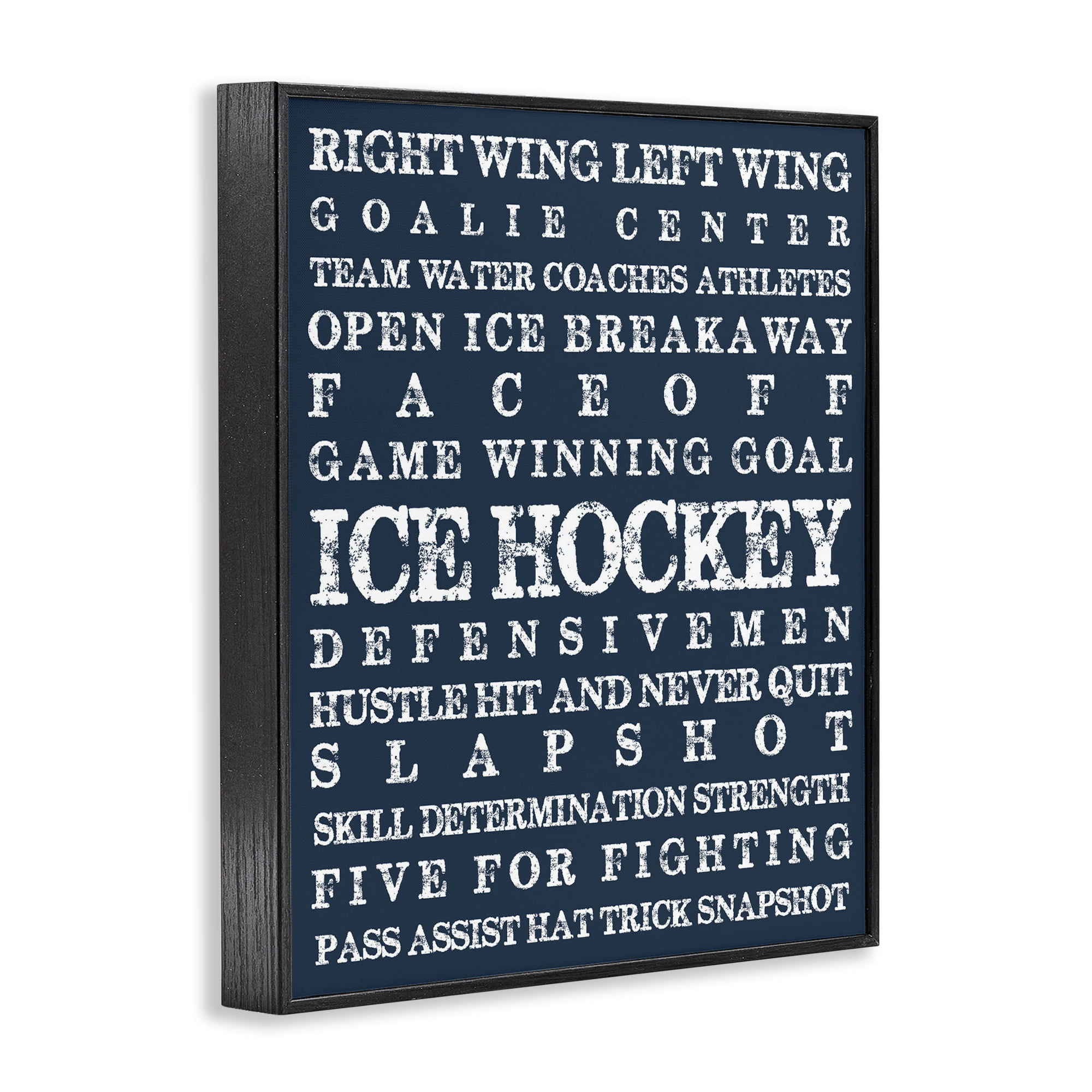 Stupell Industries Ice Hockey Expressions Black Framed Giclee Art, design by Melody Hogan