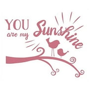 Wall Decor Plus More WDPM3765 You are My Sunshine Birds and Branch Graphics for Kids Room Wall Art Decal Stickers 28 x 23 Lipstick Pink