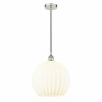 Innovations Lighting - White Venetian - 1 Light Cord Hung Pendant In Modern