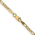 thumbnail image 3 of 14K Yellow Gold Figaro Chain Necklace 20 inch 2.5 mm Semi-Solid with Lobster Clasp, 3 of 4