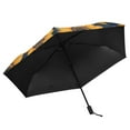 thumbnail image 5 of Compact Sun Umbrella Windproof Travel Umbrellas for Rain Strong Portable UV Protection Sunflowers and Small Leaf, 5 of 8