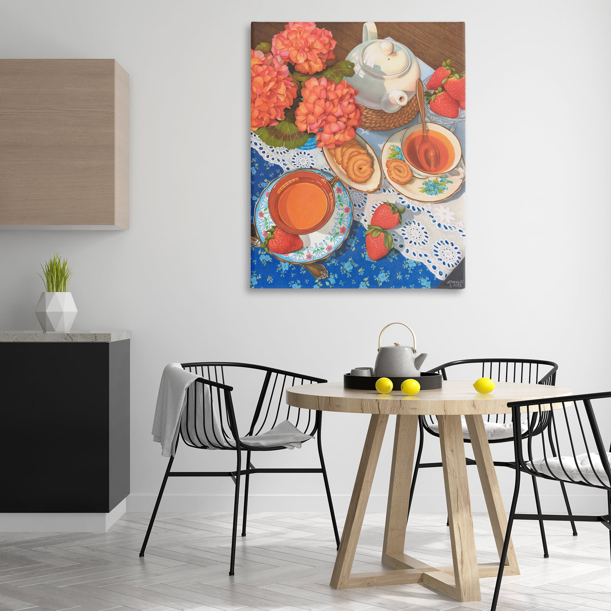 Stupell Industries Country Tea Time Food & Beverage Painting Gallery Wrapped Canvas Art Print Wall Art, 36 x 48