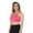 Hot Pink, variant on Women’s Seamless Caged Neck Activewear Sports Bra, White, XL