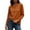 Khaki, variant on yillto Tshirts for Womens Long Sleeve Basic Shirts Sofy Stretchy Crew Neck Solid Color Loose Tees