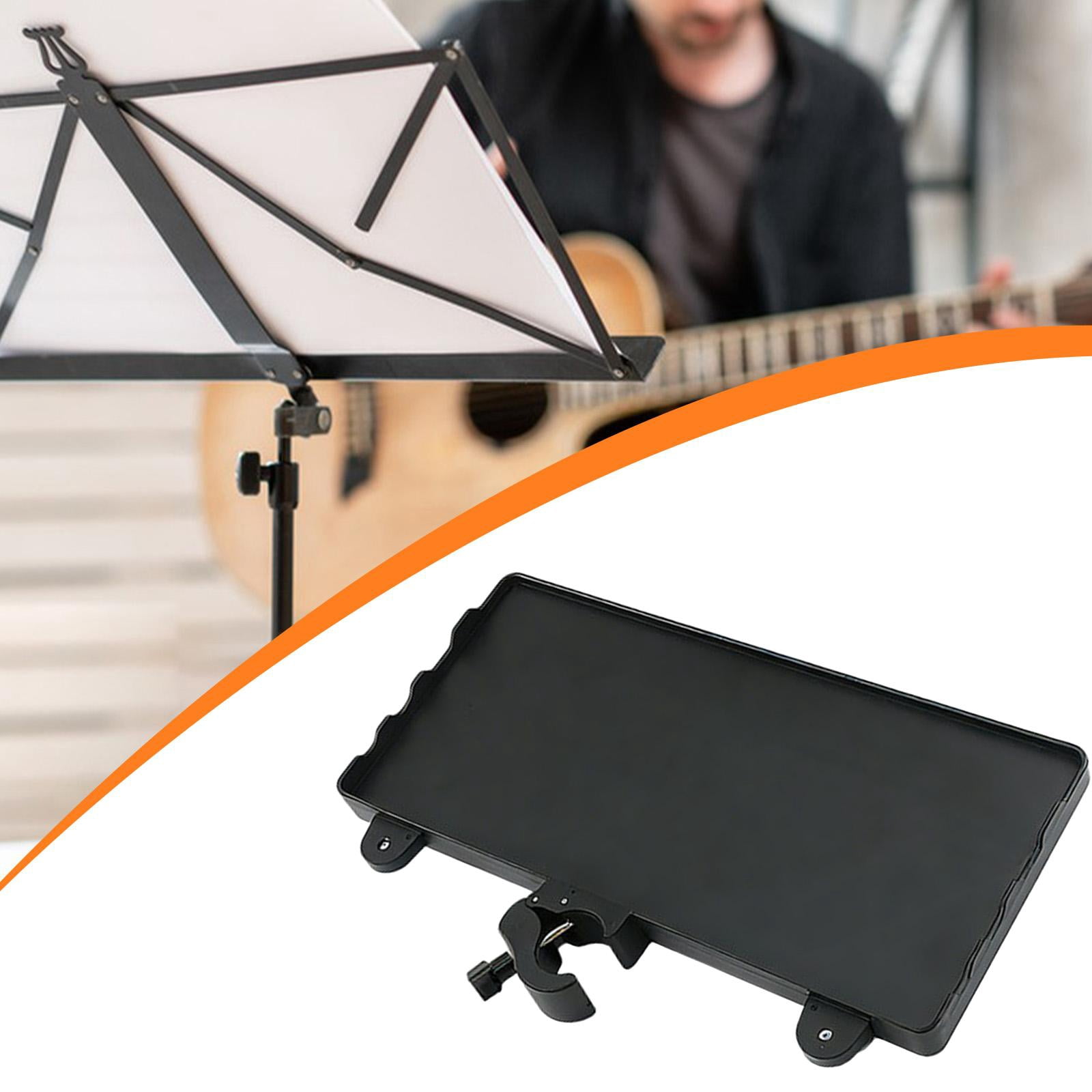 LeeQinersw Microphone Stand Tray 35cmx16.5cm Mic Stand Attachment Multipurpose Clamp on