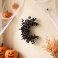 thumbnail image 4 of SMKE Spooky Moon Wreath for Halloween Front Door,Gothic Wreath with Twig Base Cat Silhouette – A Haunting Welcome for Guests,Halloween Wreaths for Front Door Spooky Wreath Porch Wreath,Black 13.78in, 4 of 5