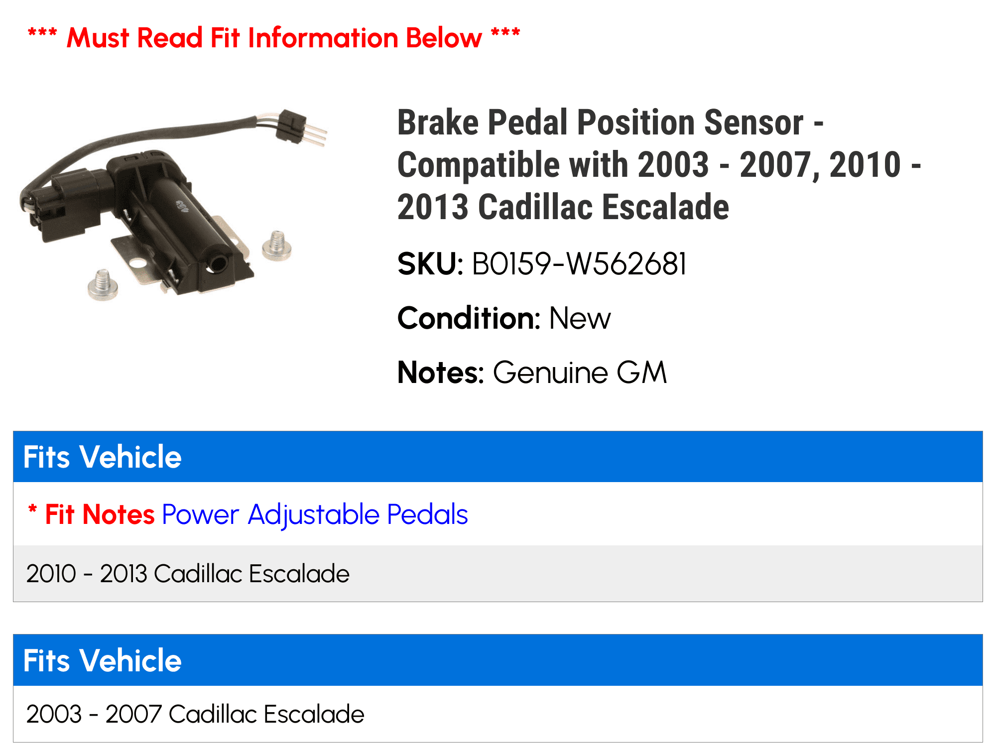 NGK BJ0020 Brake Pedal Position Sensor Fits Select: 2004-2006 DODGE DURANGO, 2007-2009 CHRYSLER ASPEN
