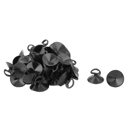 Family Rubber Car Window Glass Mirror Suction Cups Pads Black 3.5cm Dia 50pcs