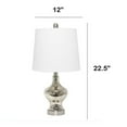 thumbnail image 3 of Lalia Home Decorative Elegant Paseo Table Lamp with White Fabric Shade, Mercury, 3 of 5