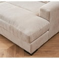 thumbnail image 3 of US Pride Furniture Luxe Sleeper Sofa with Soft Corduroy Upholstery Double Chaise Design Convertible to Twin Size Bed Modern and Comfortable Living Room Couch Extra Large Beige, 3 of 5