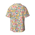 thumbnail image 2 of Vsdgher Watercolor Wildflowers Print Men's Wrinkle Free Untucked Cuban Shirt Business Casual Button Down Shirts Short Sleeve Shirt, 2 of 7
