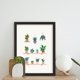 thumbnail image 5 of Cuadro de pared enmarcado con plantas en maceta, impresiones de papel, póster de arte de pared con plantas en maceta colgantes, decoración de pared con marco negro, 5 of 8
