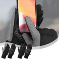thumbnail image 1 of Guantes de Invierno para Hombre | Guantes Gruesos, Resistentes Al Viento y Cálidos para Esquí, Ciclismo y Senderismo | Compatibles con Pantallas Táctiles | 25 X 10 X 3 Cm | 100 G | Paquete de 2, 1 of 6