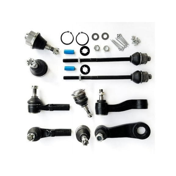 Front Ball Joint, Tie Rod, Idler and Pitman Arm Kit - 10 Piece - Compatible with 2001 - 2003, 2005 - 2006 Chevy Silverado 1500 HD (Excludes 2004) 2002