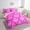 thumbnail image 3 of Manfei Western Damask Print Bedding Comforter Set 7pcs for Adult, Vintage Flower Floral Queen Bedding Sets, Bohemian Mandala Reversible Queen Sheet Sets, Ultra Soft Home Decor, 3 of 7