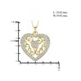 thumbnail image 2 of JewelersClub White Diamond Accent 14K Gold over Silver Heart Pendant, 18", 2 of 4