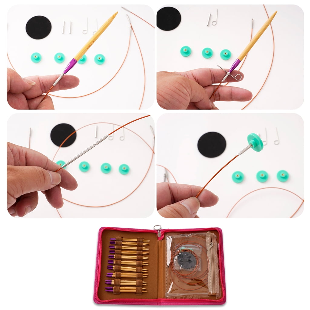 BQBQERT Multifunctional Circular Knitting Needle Set Crochet Needle Knitting Needle Interchangeable Crochet Hook Needle