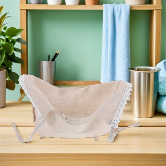 LOLIPPYY 4-Pack Stylish Cloth Basket Liners Replacement for Picnic, Wicker, Wire Baskets with Farmhouse Style Charm