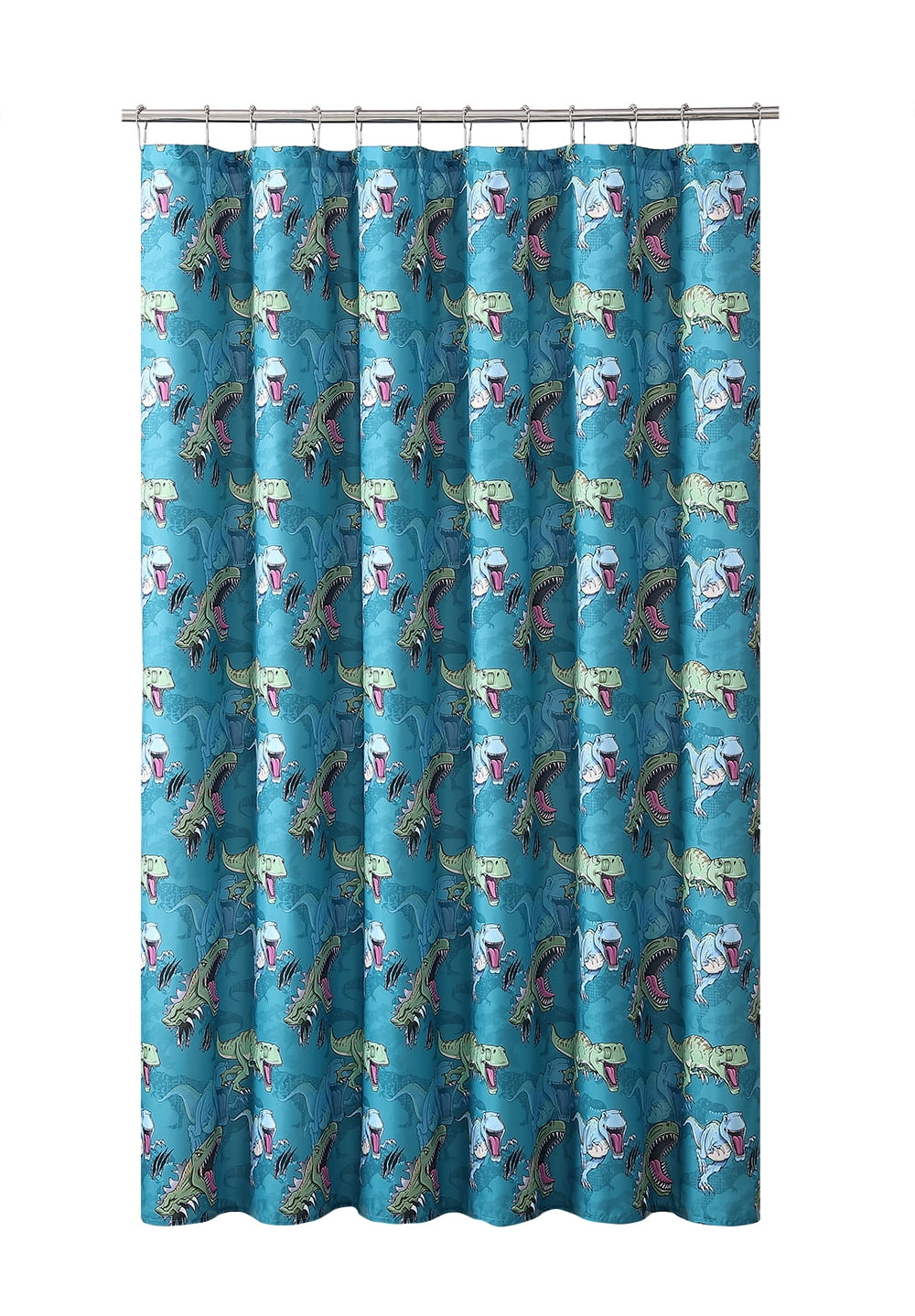 Your Zone Dinosaur Roar Microfiber Print Shower Curtain