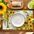 thumbnail image 4 of Sm:)e Summer Sunflowers Placemats Set of 4, Vintage Spring Summer Flower Home Kitchen Dining Decor,12 x 18 Inch, 4 of 7