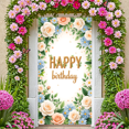 thumbnail image 4 of Floral Design Banner Decorative Flowers Elegant Backdrop for Birthday Celebration Indoor Decor Party Decoration, 4 of 6