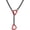 Black+Red, variant on Heart O ring Slip Chain Necklaces for Women Stainless Steel Cuban Chain Bar Necklace Punk Rock Collar Necklace Handmade Adjustable Lariat Y Necklaces for Men