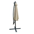 thumbnail image 6 of 10 ft Outdoor Patio Umbrella Solar Powered LED Lighted Sun Shade Market Waterproof 8 Ribs Umbrella with Crank and Cross Base for Garden Deck Backyard,khaki, 6 of 7
