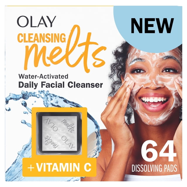 Limpiador facial Cleansing Melts Olay con vitamina C, 64 pastillas