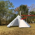 thumbnail image 4 of Tipi Hot Tent with Fire Retardant Stove  for Flue Pipes, 3~4 Person, Lightweight, Teepee Tents for Family Team Outdoor Backpacking Camping Hiking, 4 of 7
