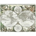 thumbnail image 2 of Valck 24x20 Black Ornate Wood Framed with Double Matting Museum Art Print Titled - World - Valck 1695, 2 of 4