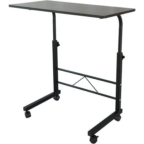 Black Desktop+Black Pipe Rack Computer Desk,Adjustable and Movable Home Office Desk,Small Study Desk,Minimalist Style Gaming Table Suitable for Home Office, Study, and Writing