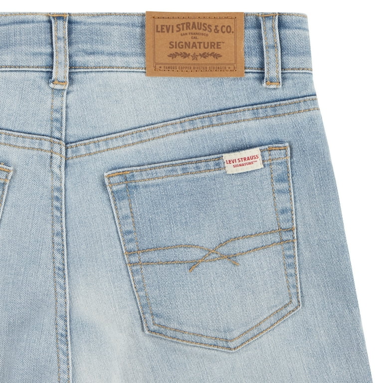 Signature by Levi Girls Wide Leg Jeans, Sizes 5-18 - Walmart.com